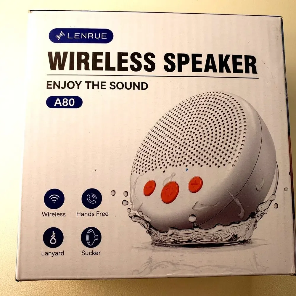 LENRUE Shower Speaker, Bluetooth Waterproof Speaker Wireless, Portable Speaker